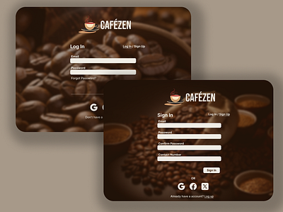 CafeZen: Sip, Snack, Smile! cafe website ui user experience user interface ux uxui web design website design