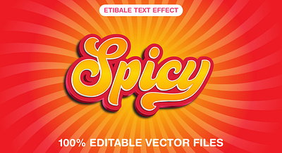 Spicy 3d editable text style Template 3d text effect graphic design hot food illustration kids font sauce spicy chicken spicy text vector text mockup