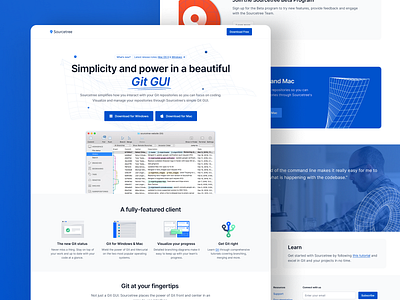 Sourcetree Website atlassian design landing page mesh redesign ui ux