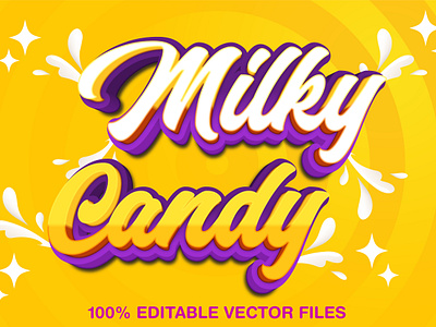 Milky Candy 3d editable text style Template 3d text effect candy text choco chocolate glossy graphic design illustration milk text milkshake milky background snack tasty food vector text mockup