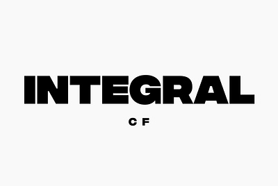 Integral CF Ultra Bold titling font confident display headline integral cf sans serif