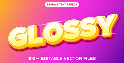 Glossy 3d editable text style Template 3d text effect cute text design glamorous glossy red graphic design illustration neon effect vector text mockup