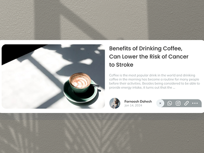 Social Share bottom branding challenge coffee dailychallenge dailyui design graphic design illustration logo share sharing social socialshare ui ux webdesign