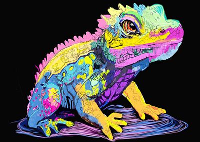 Lizard digital painting