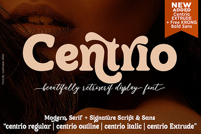 Centrio Typeface calligraphy font centrio typeface display font modern font modern script retro font retro serif serif display serif font serif typeface