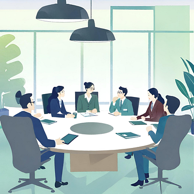 Office Meeting graphic design illustration meeting office vector