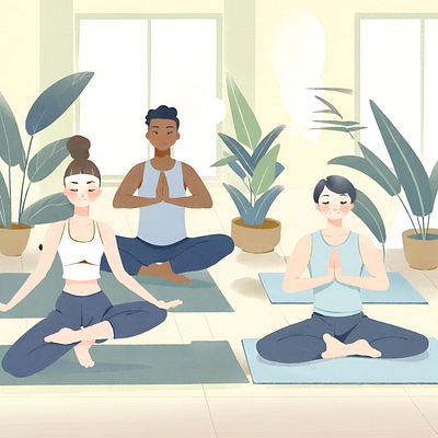 Yoga active design graphic design illustration vector yoga