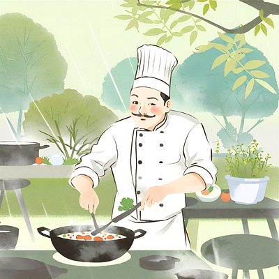 Chef Cooking chef cooking design graphic design illustration vector