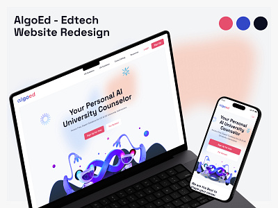 Edtech Website Redesign ai branding edtech edtech website education website responsive website ui web design website