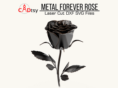 Steel Rose DXF / SVG CNC Plasma Laser Cutting Files forever rose