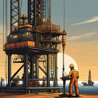 Engineer Oil and Gas design drilling engineer gas graphic design illustration oil rig vector