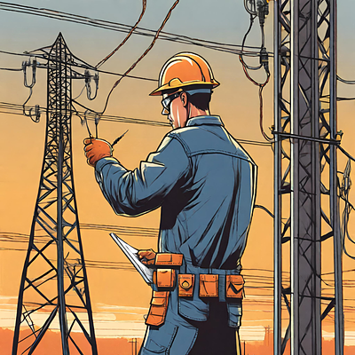 Engineer Electrical design electrical engineer graphic design illustration vector