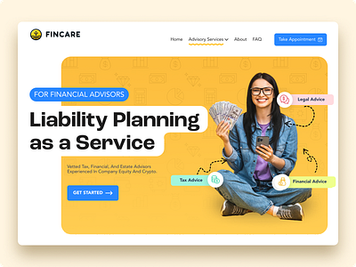 Streamlined Finance: A Modern Landing Page Design in Figma concept crea creativerafat graphic design maxrafat sophisticated color palette. ui ux