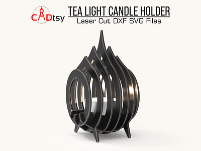 Metal Tea Light Candle Holder DXF / SVG CNC Laser Cutting Files glowforge