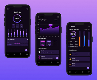 Fitness Tracker Ui app graphic design ui