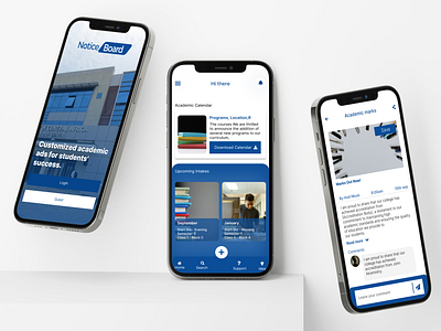 NoticeBoard_college app auca branding college designer digital education google graphic design innovation logo mobile app notification solutions ui userfriendly ux