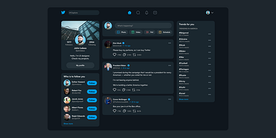 Twitter Redesign UI app design social twitter ui
