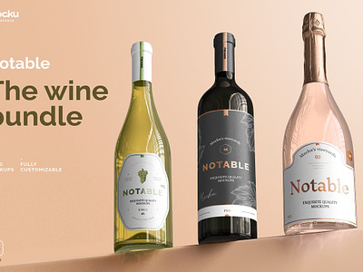 Notable - The Wine Bundle bottle bundle champagne champagne mockup mockup wine wine bottle mockup wine bundle