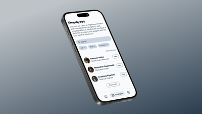 Employee List App Concept app design list mobile ui
