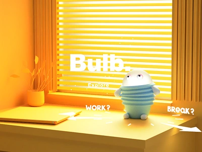 Bulb interactive robot 3D visual 3d 3d model character design design fusion360 render