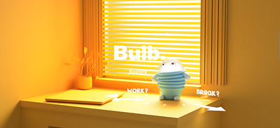 Bulb interactive robot 3D visual 3d 3d model character design design fusion360 render