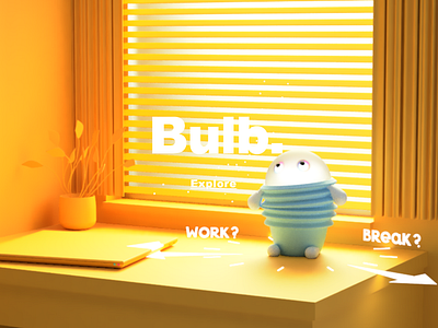 Bulb interactive robot 3D visual 3d 3d model character design design fusion360 render