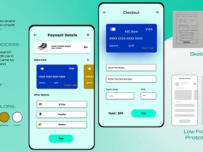 Credit Card Checkout { DailyUI - 02 } 3d animation bank branding colors credit card checkout creditcard fidelity green sketch typography ui visual