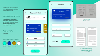 Credit Card Checkout { DailyUI - 02 } 3d animation bank branding colors credit card checkout creditcard fidelity green sketch typography ui visual