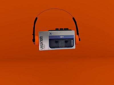 "Stranger Things Walkman - Nostalgic 3D Render 🎧✨" 3d @3d orignal devise design