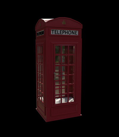 Vintage Telephone Booth - Nostalgic Charm in 3D @3d orignal devise design
