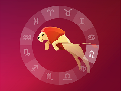 Zodiac signs. Leo animals art cute design graphic design illustration lion logo vector zodiac signs