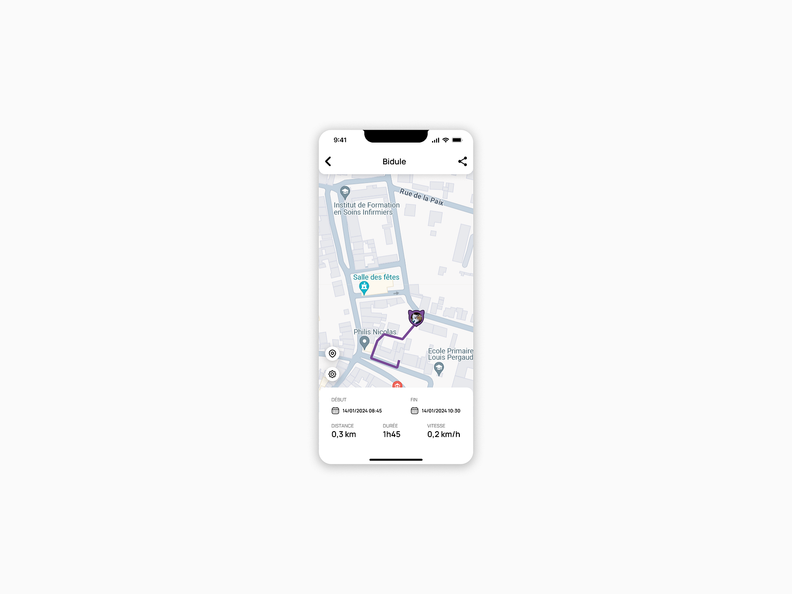 Daily UI 020 Location Tracker by Erin on Dribbble