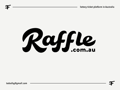 Raffle australia branding calligraphy casino clear custom flow iconic identity legible lettering logo lotery playful premium raffle script type unique