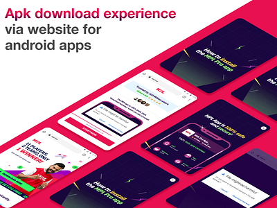 Apk download experience from website android app download animation apk download gaming information architecture progressive disclosure real money gaming responsive ui user trust ux web