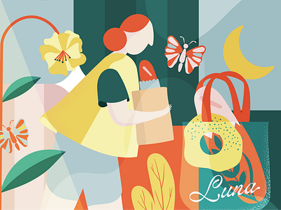 Luna Patisserie Illustration bakery cafe design drawing graphic design illustration illustrator patisserie vector