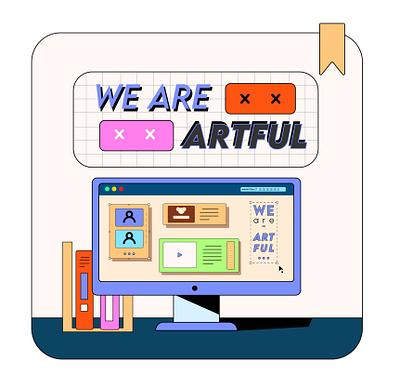 We are artful 3d branding graphic design logo ui