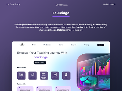 UX Case Study - LMS Website adobe adobe firefly adobe xd ai figma gen ai gradient icons learning management system lms logo microsoft bing ai mockup product design typography ui uiux ux case study