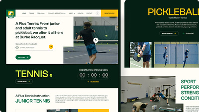 APLUS Tennis Website design tennis ui ux web web design