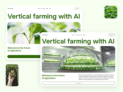 AI in Agriculture design header typography ui website
