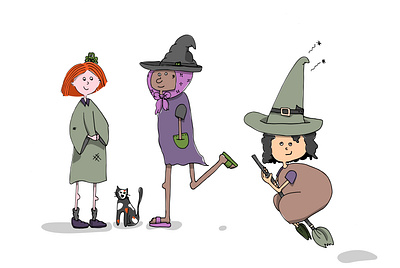 Three witches design digital illustration graphic design illustration illustrator vector witch witches