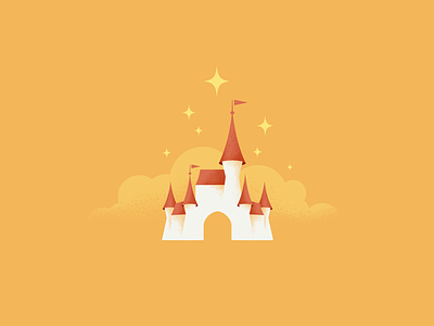 Magic Kingdom Illustration castle disney fireworks florida magic kingdom orlando ride theme park travel