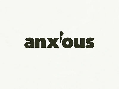 Anxious | Typographical Poster anxiety font graphics letters poster sans serif simple text typography word