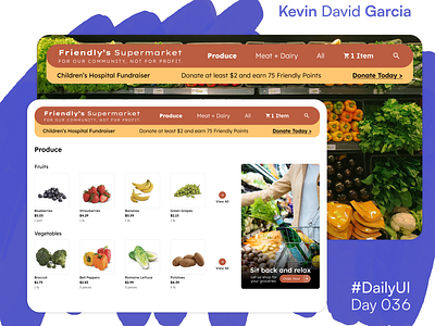 #DailyUI Day 36: Special offer dailyui donate grocery offer