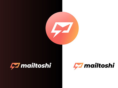 Mailtoshi logo bitcoin bitcoin logo email logo lightning logo lightning network ln logo design peach logo
