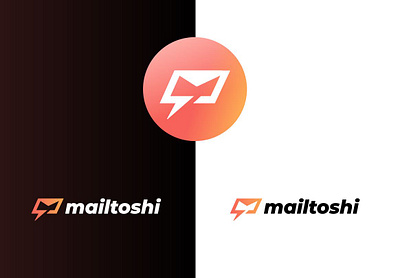 Mailtoshi logo bitcoin bitcoin logo email logo lightning logo lightning network ln logo design peach logo