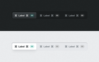 Recessed Segment Control dark mode design details figma graphic design icons light mode mooom segment control ui