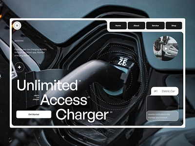 Ngecas - Electric Vehicle Charger car charging car electric design electric car elon musk ev car hero section modern tesla ui user interface ux web design website