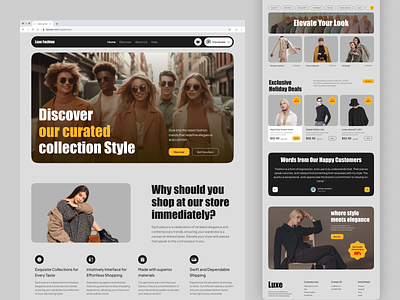 Luxe Fashion - Fashion website ecommerce ecommerce ecommerce website fashion fashion ecommerce fashion website home page landing page landing page design ui ux website website design website ecommerce website fashion