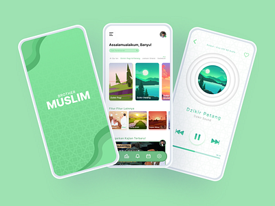 Ui Brother Muslim App graphic design ui
