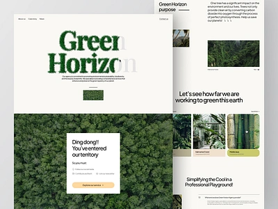 Green Horizon - Website Agency agency agency landing page agency website agriculture farm farming fresh graphic design green landing page modern farming ui ui visual design web app web design website website design